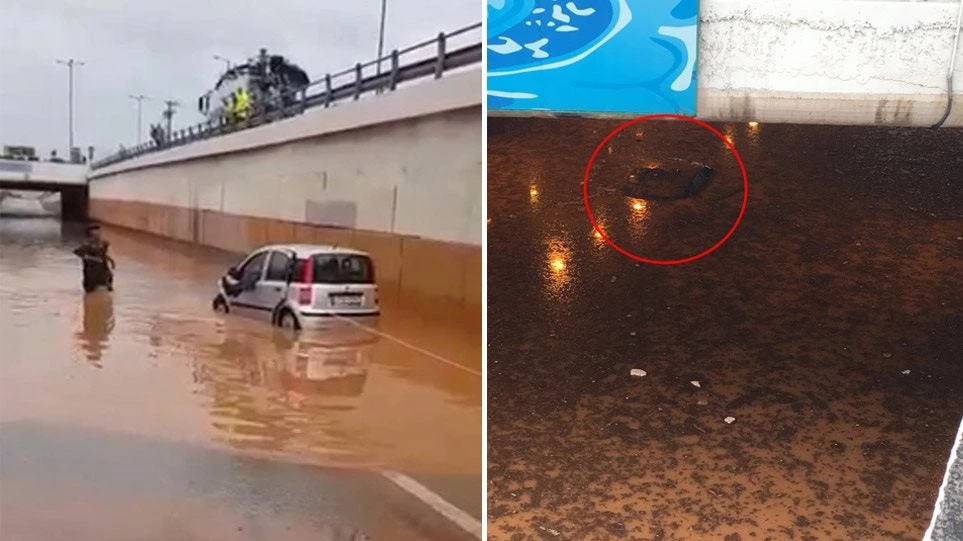 Εγκλωβισμένοι οδηγοί στον ανισόπεδο κόμβο της Μάνδρας (Βίντεο)
